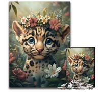 Puzzle 1000 pièces pour Adolescents Léopardeau, Puzzle en Carton, intéressant pour réduire Le Stress, idées Cadeaux pour Les 14 Ans et Plus 26x38cm