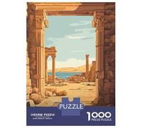 Puzzle 1000 Pièces pour Adolescents Leptis Magna Ruins Puzzles pour Adultes - Jeu Manuel - Assemblage De Motifs - Cadeau d'anniversaire Unique 70x50cm/1000pcs