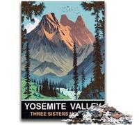 Puzzle 1000 pièces pour Adolescents, Les Trois Sœurs de la Montagne, avec Affiche et fiche de Questions-réponses pour Les 14 Ans et Plus (50x75cm)