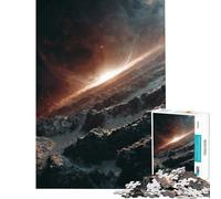Puzzle 1000 pièces pour Adolescents L'Horizon des astéroïdes défi intellectuel Jeu addictif et Relaxant décoration Murale (38x26cm)