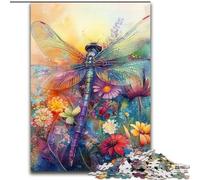 Puzzle 1000 pièces pour Adolescents Libellule Aquarelle, pour Les 14 Ans et Plus Un Jeu Stimulant à Offrir à Toute la Famille et aux Amis (Taille 26x38cm)