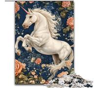 Puzzle 1000 pièces pour Adolescents Licorne Blanche, éléphant, Jeu intellectuel, Cadeau d'anniversaire, décoration Murale pour Les 14 Ans et Plus (Taille 50x75cm)