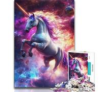 Puzzle 1000 pièces pour Adolescents Licorne de l'univers Puzzles Adultes, Apprentissage éducatif est idéal comme Cadeau pour Toute la Famille (Taille 38x26cm)