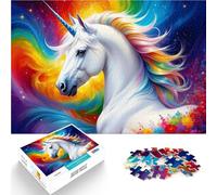 Puzzle 1000 pièces pour Adolescents Licorne Harmonie Céleste Défi Difficile pour soulager Le Stress Décoration Parfaite 38x26cm