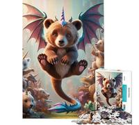 Puzzle 1000 pièces pour Adolescents Licorne Hybride avec Ailes de Dragon Jeu intellectuel Jeu Impossible Analyse et logique Cadeau d'anniversaire (Taille 38x52cm)
