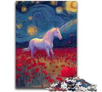 Puzzle 1000 pièces pour Adolescents Licorne mystérieuse 1000 pièces pour Adultes, activité Amusante pour la Maison, Jouets pour Les Jours de Pluie, Cadeaux d'anniversaire (50x75cm)