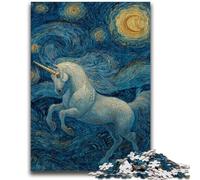 Puzzle 1000 pièces pour Adolescents Licorne mystérieuse Aide Le Cerveau à exercer Jouets addictifs pour cultiver la Patience Décoration Parfaite 26x38cm