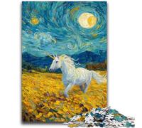 Puzzle 1000 pièces pour Adolescents Licorne mystérieuse Décoration Murale Artistique et idée Cadeau d'anniversaire pour Amis, Bureau à Domicile 50x75cm