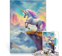 Puzzle 1000 pièces pour Adolescents Licorne Sauvage et Libre Réduction du Stress intéressante Œuvre d'art 75x50cm