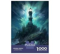 Puzzle 1000 Pièces pour Adolescents Lighthouse on A Rocky Shore Puzzles pour Adolescents, Jouet, Décoration Murale, Cadeaux pour Femmes, Difficile Et Stimulant 38x26cm/1000pcs
