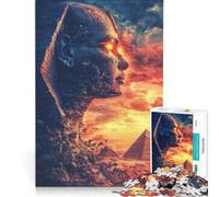 Puzzle 1000 pièces pour Adolescents L'Œil de Feu de l'Égypte Jeux relaxants Course de Vitesse Manuelle pour Un Anniversaire ou Noël 38x26cm