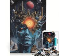 Puzzle 1000 pièces pour Adolescents L'Œil du cœur surréaliste décoration Murale Cadeau d'anniversaire Convient pour la décoration de Bureau 38x26cm