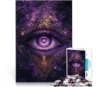 Puzzle 1000 pièces pour Adolescents L'Œil Qui voit Tout Jouets de Jeu pour Cadeau Familial est idéal comme Cadeau pour Toute la Famille 26x38cm