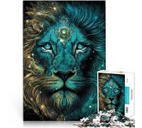 Puzzle 1000 pièces pour Adolescents L'île enchantée du Lion Défi Difficile pour soulager Le Stress Super Cadeau 75x50cm