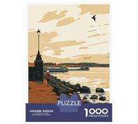 Puzzle 1000 Pièces pour Adolescents Lincoln Cityscape Puzzles pour Adultes : Améliorent La Mémoire - Difficile Et Stimulant - Cadeaux De Noël Et d'anniversaire 38x26cm/1000pcs