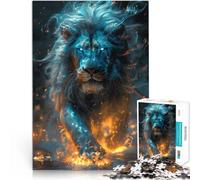 Puzzle 1000 pièces pour Adolescents Lion Blanc Magique Défi Difficile pour soulager Le Stress Œuvre d'art 75x50cm