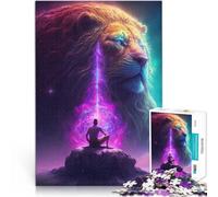 Puzzle 1000 pièces pour Adolescents Lion de l'espace Cosmique Entraînez Votre Cerveau et Vos Mains Cadeau Amusant 52x38cm