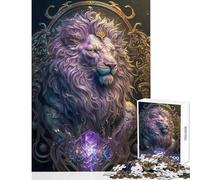 Puzzle 1000 pièces pour Adolescents Lion Mythique Aventure Décoration intérieure Jouet Cadeau d'anniversaire Jeu créatif Parent-Enfant Dimensions 38x52cm