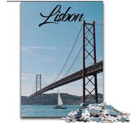 Puzzle 1000 pièces pour Adolescents Lisbonne Portugal, pour Les 14 Ans et Plus pour Jeu éducatif défi Jouet Cadeau pour Les Anniversaires 50x75cm