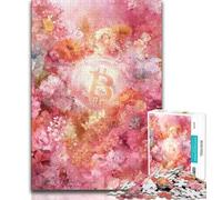 Puzzle 1000 pièces pour Adolescents, Logo Bitcoin, Jouets éducatifs, Anti-Stress, renforce l'amour Entre Couples, 38x26cm