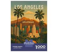 Puzzle 1000 Pièces pour Adolescents Los Angeles Travel Puzzles pour Adultes - Jeu Manuel - Assemblage De Motifs - Cadeau d'anniversaire Unique 70x50cm/1000pcs