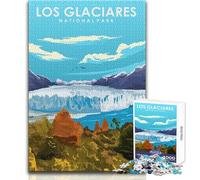 Puzzle 1000 pièces pour Adolescents Los Glaciares Nature Art Beau Design Jeu Difficile et Stimulant Jouet Anti-Stress Dimensions 50x75cm
