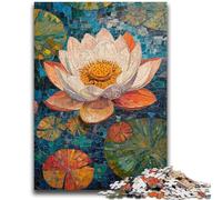 Puzzle 1000 pièces pour Adolescents Lotus Art, Jeu Stimulant et éducatif en Famille pour Anniversaire et Noël 50x75cm