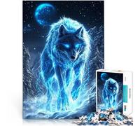 Puzzle 1000 pièces pour Adolescents Loup électrique dans Un Paysage enneigé Jeux Amusants Améliorer la mémoire 75x50cm
