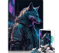 Puzzle 1000 pièces pour Adolescents Loup Humain 1000 pièces pour Adultes, Anti-Stress Défi Difficile Cadeaux du Père Noël Secret (Taille 75x50cm)