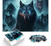 Puzzle 1000 pièces pour Adolescents Loup Nordique Jouets éducatifs d'apprentissage Chaque pièce est Unique - Jeu Familial Stimulant et Amusant 75x50cm