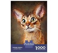 Puzzle 1000 Pièces pour Adolescents Love Cat Puzzle pour Adultes Jeux Amusants Cadeau d'anniversaire, Noël 70x50cm/1000pcs