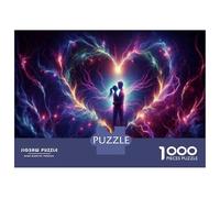 Puzzle 1000 Pièces Pour Adolescents Love in Electric Colors Puzzle Pour Adolescents - Niveau De Difficulté Élevé - Activités Amusantes À La Maison - Jouet Addictif Pour Développer La Patience 70x50cm/