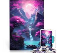 Puzzle 1000 pièces pour Adolescents Lune des cerisiers en Fleurs au Japon Jeu intellectuel Améliorer la mémoire 75x50cm