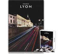 Puzzle 1000 pièces pour Adolescents, Lyon, France Jeu au Design soigné, défi Stimulant, Jouet Anti-Stress Dimensions 38x26cm