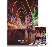 Puzzle 1000 pièces pour Adolescents, Madrid, Beau Design, Jeu Stimulant et Anti-Stress, Dimensions 50x75cm