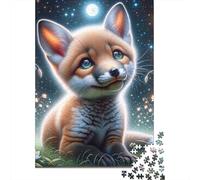 Puzzle 1000 Pièces pour Adolescents Magical Fox in Starry Night Puzzle pour Adultes, Jouet, Décoration Murale, Cadeaux pour Femmes, Anniversaire Et Cadeaux Uniques 70x50cm/1000pcs