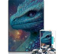 Puzzle 1000 pièces pour Adolescents : Magnifique Dragon avec Galaxie Scintillante, Jouets éducatifs, Anti-Stress, renforce l'amour Entre Couples, 38x26cm