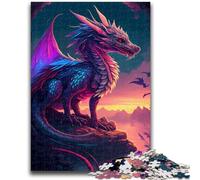 Puzzle 1000 pièces pour Adolescents, Magnifique Dragon, Jeu Stimulant, idéal comme Cadeau pour Toute la Famille, 26x38cm