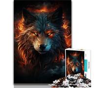 Puzzle 1000 pièces pour Adolescents Magnifique Loup féroce 1000 pièces pour Adultes et Adolescents Cadeaux d'anniversaire Uniques pour Les 14 Ans et Plus (50x75cm)