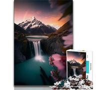 Puzzle 1000 pièces pour Adolescents Magnifiques Montagnes et Lacs Puzzle 1000 pièces, décoration Murale Artistique et idée Cadeau d'anniversaire pour Amis, Bureau à Domicile (Taille 38x26cm)