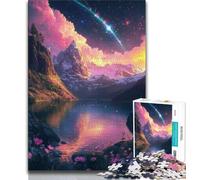 Puzzle 1000 pièces pour Adolescents - Magnifiques Montagnes - Puzzle 1000 pièces, avec Affiche et fiche de Questions-réponses pour Les Adolescents de 14 Ans et Plus (Taille 75x50cm)