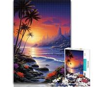 Puzzle 1000 pièces pour Adolescents, Magnifiques paysages de plages, pour Adultes et Adolescents, Jeu Familial Anti-Stress, défi Difficile, Superbes Cadeaux et Jouets 50x75cm