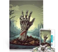 Puzzle 1000 pièces pour Adolescents Main de Zombie tendue vers Le Haut Jouets éducatifs est idéal comme Cadeau pour Toute la Famille 75x50cm