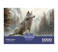 Puzzle 1000 Pièces pour Adolescents Majestic Wolf in Winter Landscape Puzzle Amusant Et Humoristique pour Adolescents, Idéal comme Cadeau d'anniversaire, De Noël Ou Autre 70x50cm/1000pcs