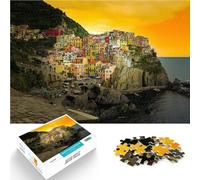 Puzzle 1000 pièces pour Adolescents Manarola, Cinque Terre Jouets de Divertissement Familial Renforcer l'amour Entre Les Couples 26x38cm
