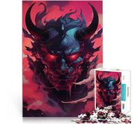 Puzzle 1000 pièces pour Adolescents Masque Démon Oni Jouets de Jeu pour Cadeau Familial Offrir en Cadeau à Toute la Famille 75x50cm