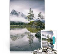 Puzzle 1000 pièces pour Adolescents Matinée pluvieuse à Hintersee Difficile et défi Renforcer l'amour Entre Les Couples 75x50cm