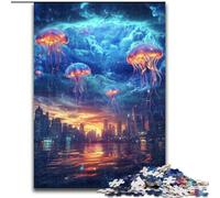 Puzzle 1000 pièces pour Adolescents Méduses cosmiques, adapté aux Personnes de 14 Ans et Plus Difficile à réaliser, mais Amusant et Humoristique Superbe Cadeau (Taille 26x38cm)