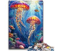 Puzzle 1000 pièces pour Adolescents Méduses de l'océan pour Les 14 Ans et Plus Défi éducatif Activités Amusantes à la Maison, Cadeaux d'anniversaire, Cadeaux de Voyage 50x75cm