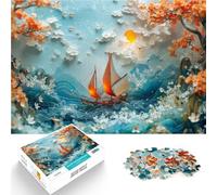 Puzzle 1000 pièces pour Adolescents Mer des rêves Compétition de Vitesse Manuelle Chaque pièce est Unique - Jeu Familial Stimulant et Amusant 38x26cm